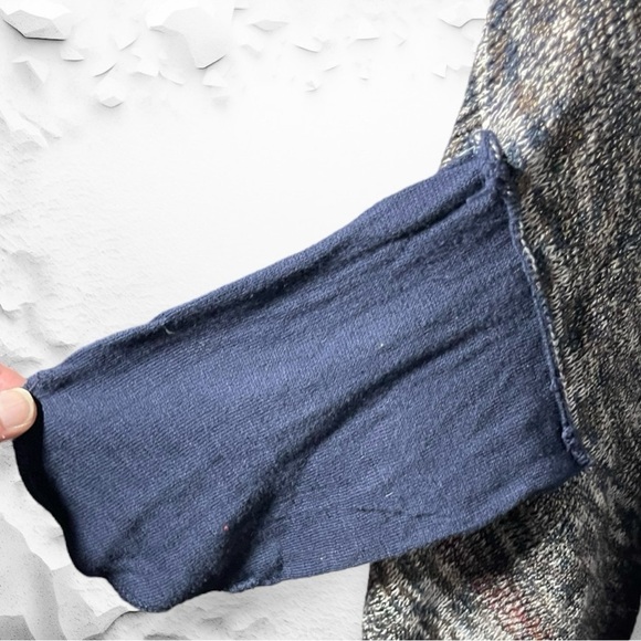 Free People The Big Trail Asymmetrical Poncho Cardigan Sweater Poncho Size Small - Picture 16 of 16